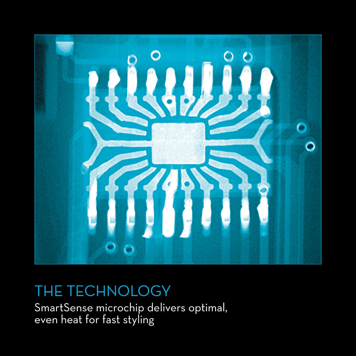 The technology: SmartSense microchip delivers optimal, even heat for fast styling