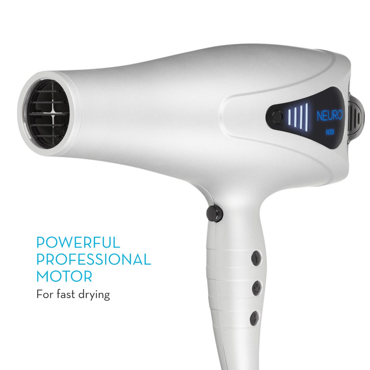 Powerful professional motor for fast drying