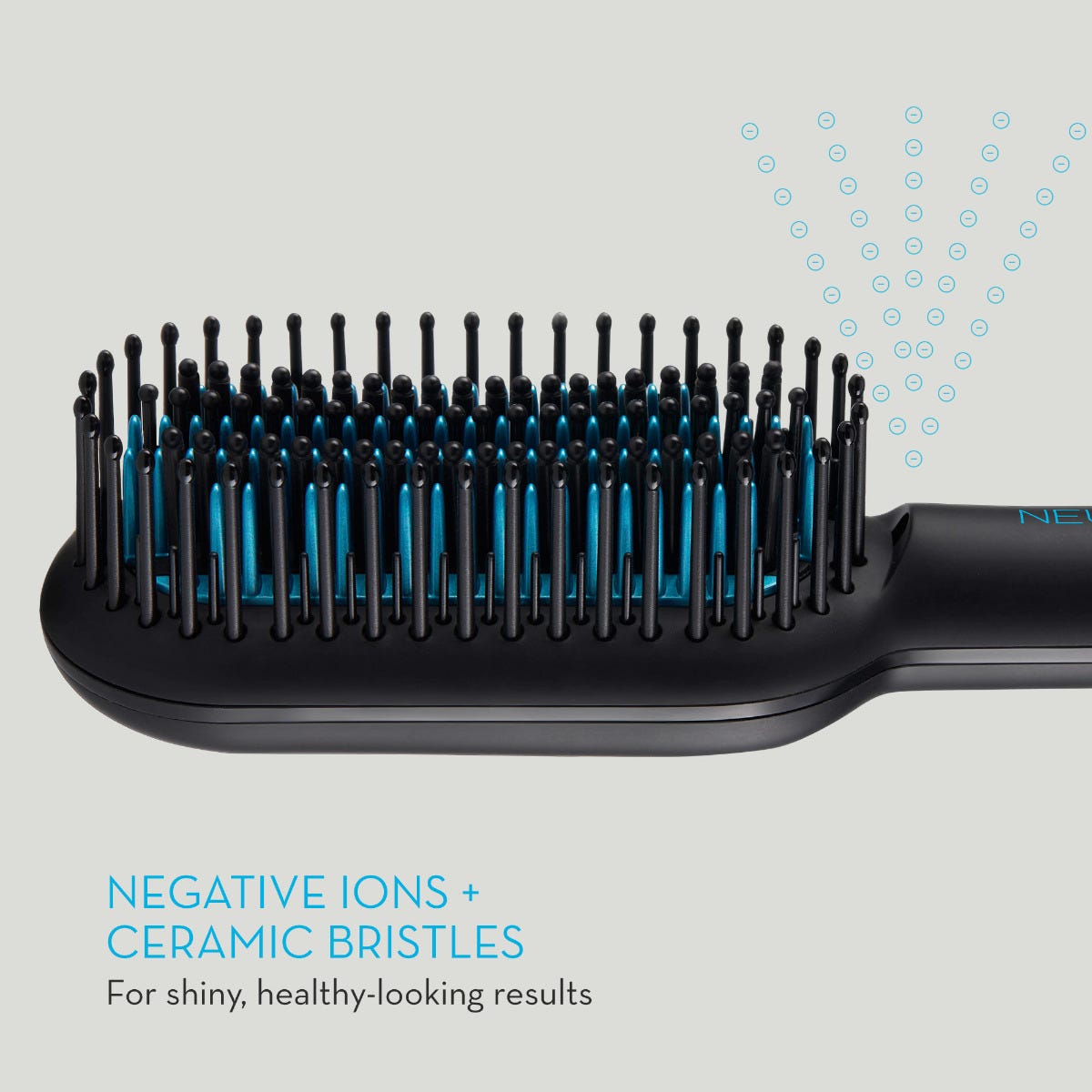 Negative Ions + Ceramic Bristles: For shiny, healthy-looking results