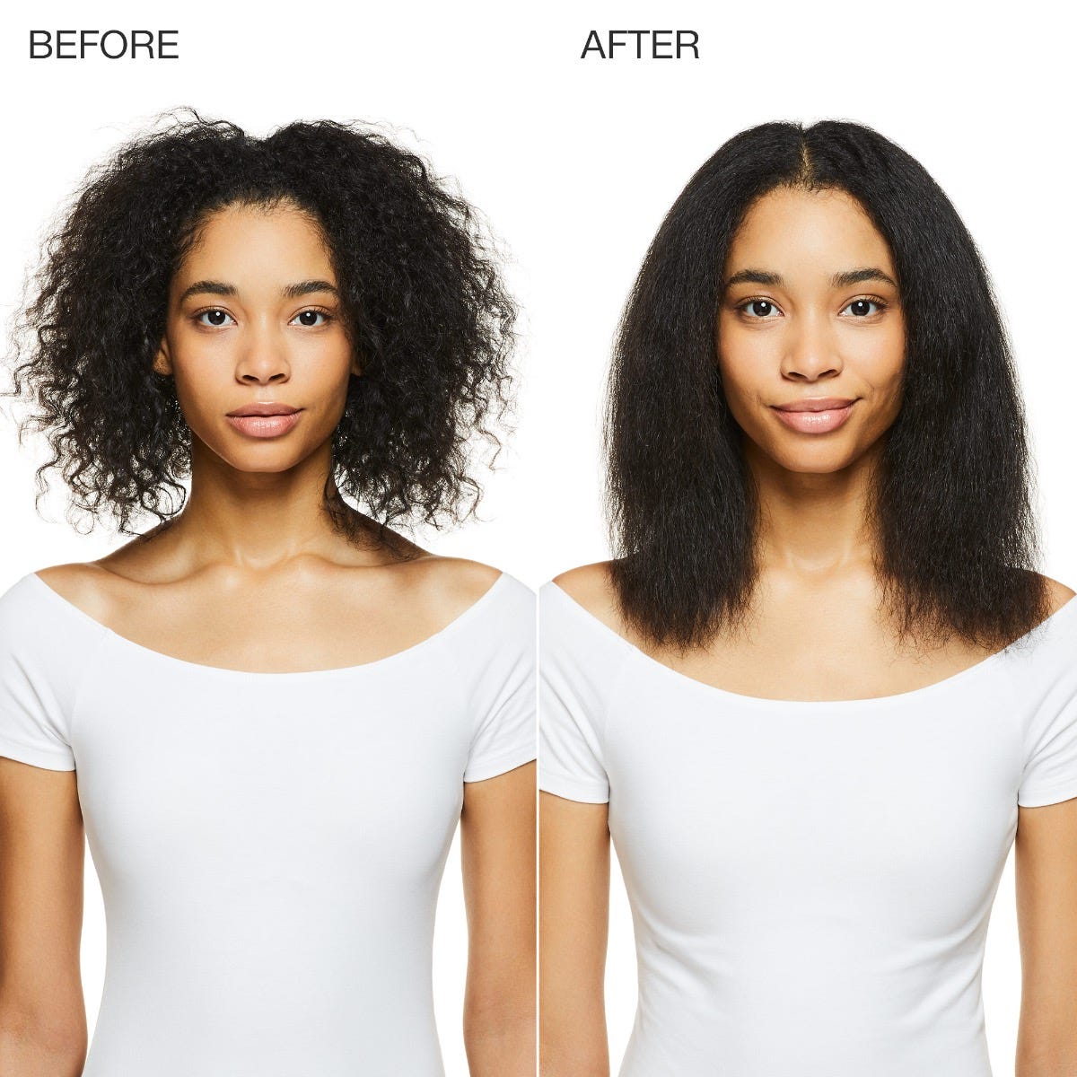 Before and after using Neuro Dry+ Folding High-Velocity Hair Dryer