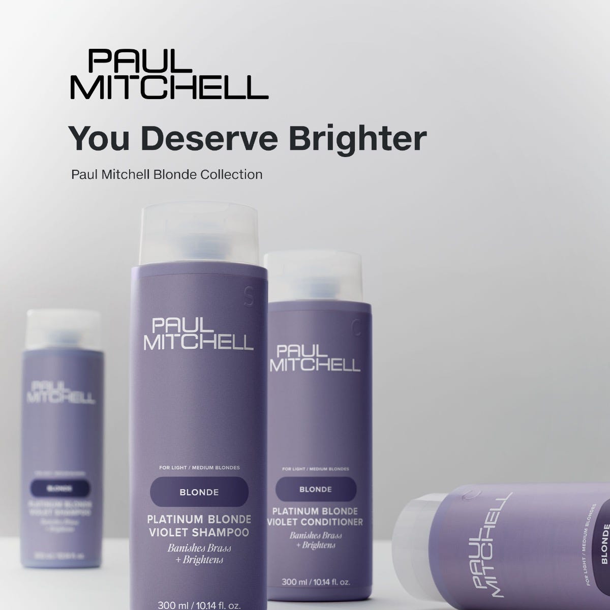 You deserve brighter with Paul Mitchell Blonde Collection.