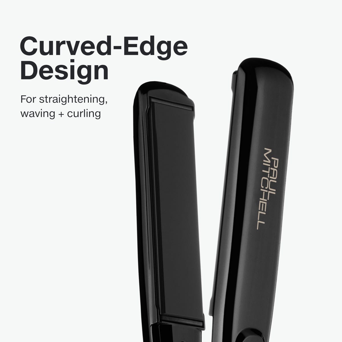 image of the curved-edge design feature for the Paul Mitchell Style+