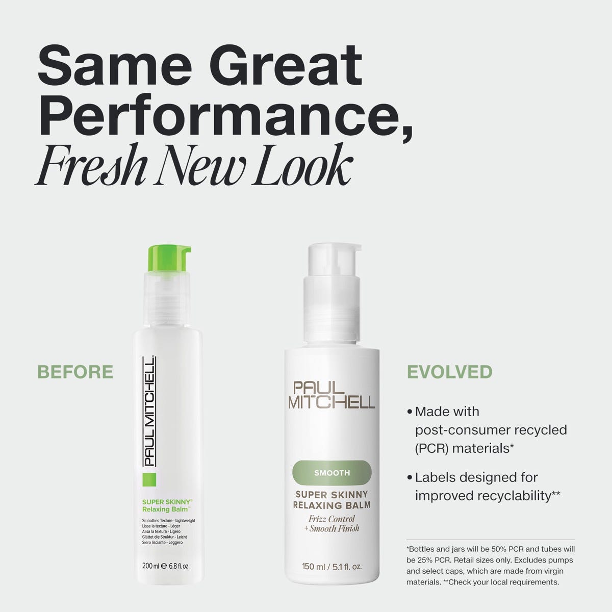 before/after infographic of Super Skinny Relaxing Balm packaging