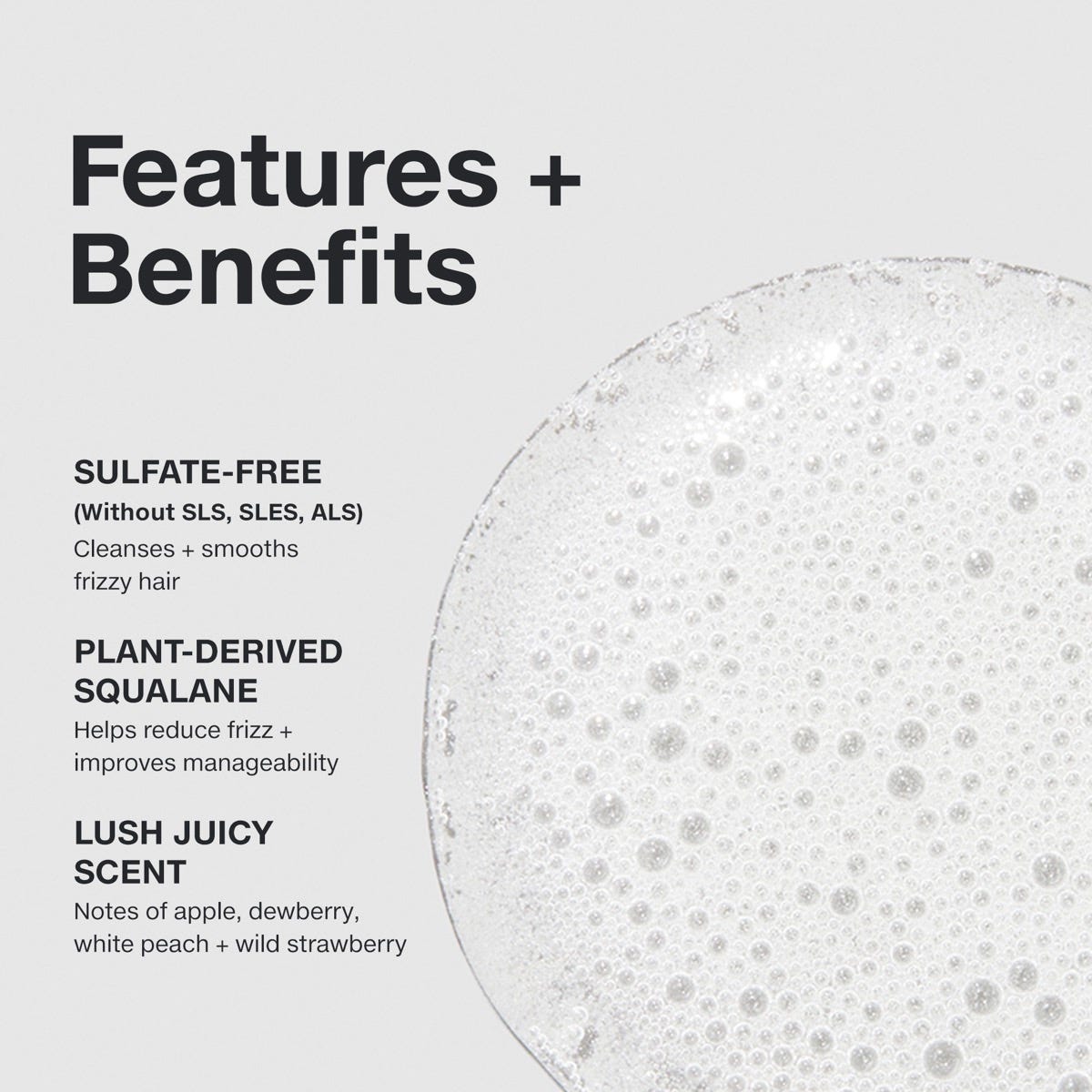 Paul Mitchell Super Smooth Shampoo: sulfate-free formula, plant-derived squalane helps reduce frizz and a lush juicy scent.