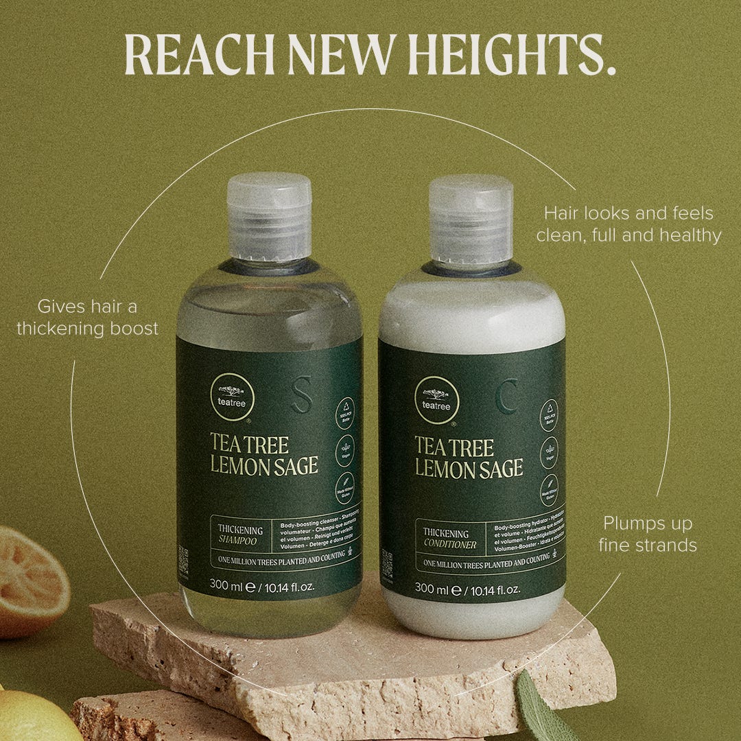 Lemon Sage Thickening Conditioner, infographic
