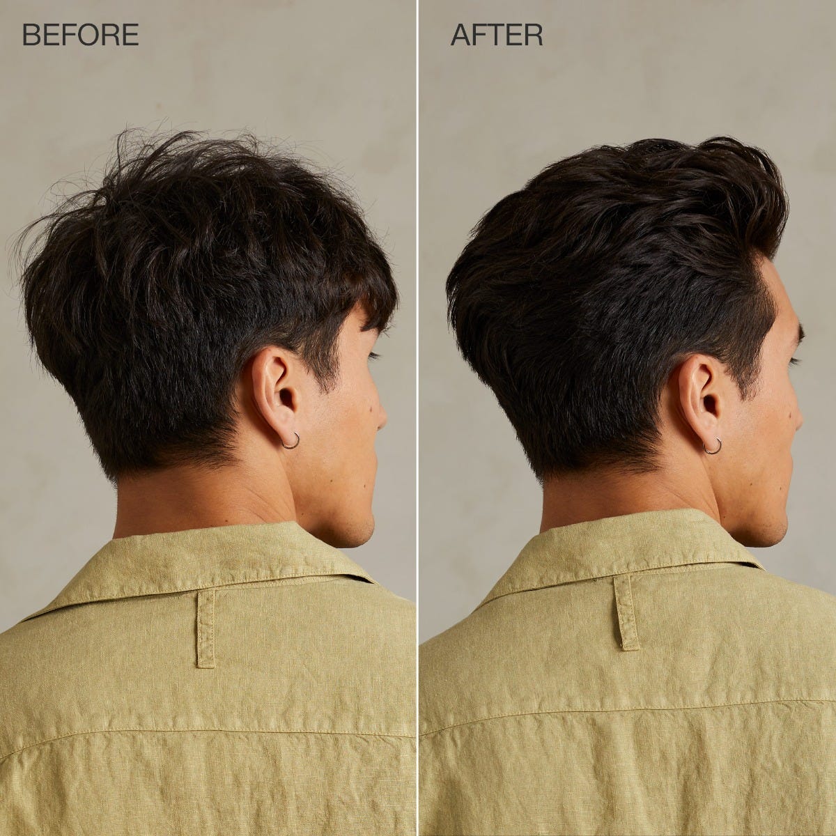 Tea Tree Styling Gel, before and after