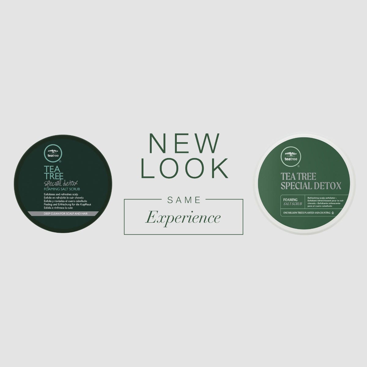 Tea Tree Special Detox Foaming Salt Scrub, new look, same experience