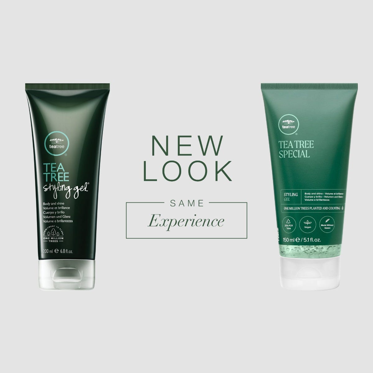 Tea Tree Styling Gel, new look, same experience
