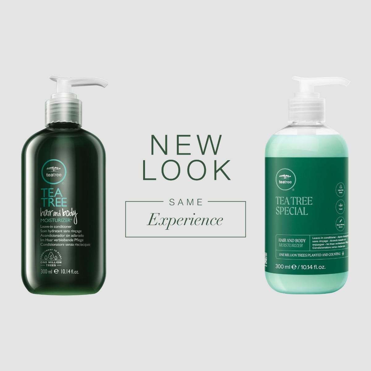 Tea Tree Hair and Body Moisturizer Leave-In Conditioner, new look, same experience