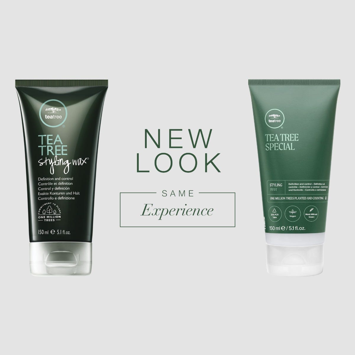 Tea Tree Styling Wax, new look, same experience

