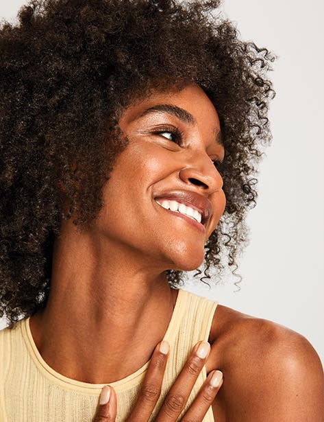 image of a model with diffused curls