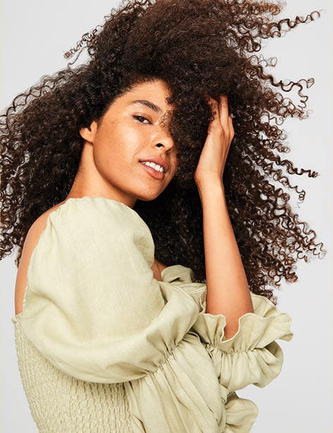 image of a model with polished curls