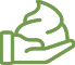 hand holding foam icon